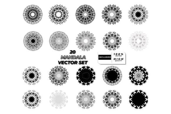 20 Mandala Vector Graphics Patterns for Editorial Design