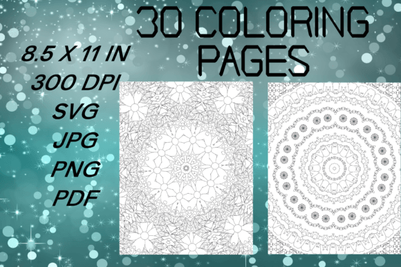 30 Adult Coloring Page Bundle: Graphics & Coloring Pages Amp