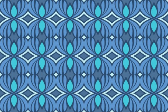 Blue Abstract Pattern Tribal: Pattern & Graphics Review