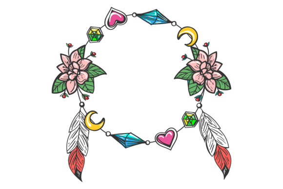 Boho Wreath Doodle Frame: Graphics & Crafts Review