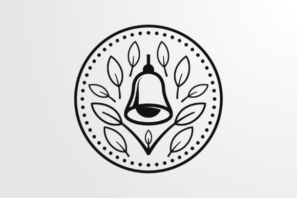 Hanging Bell Logo: Clean Graphics & Logos for Handmade Brands