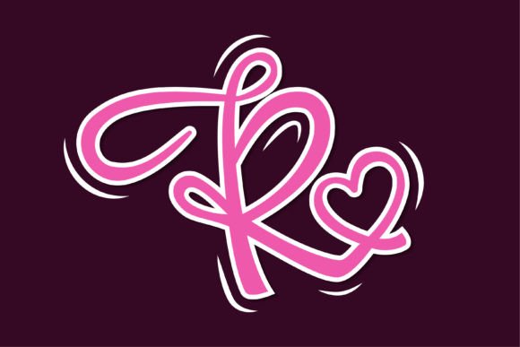 Letter R Love Logo: Graphics & Logos for Editorial Charm