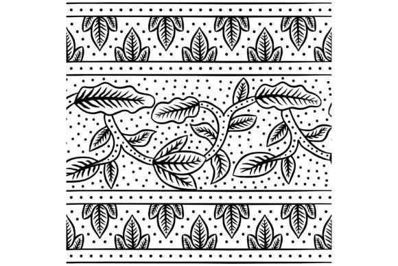 Tribal Leaf Pattern Black White: Graphics & Patterns Review