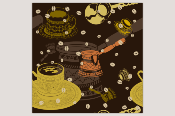 Turkish Coffee Dark Pattern: Graphics for Editorial Design