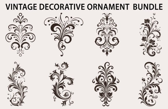 Vintage Typographic Design Element Set for Crafts & Graphics